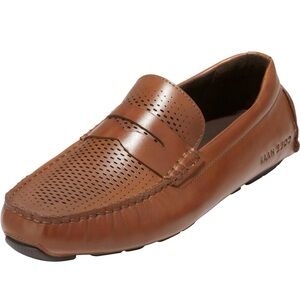 Cole Haan Men's Tan Perforated Loafers